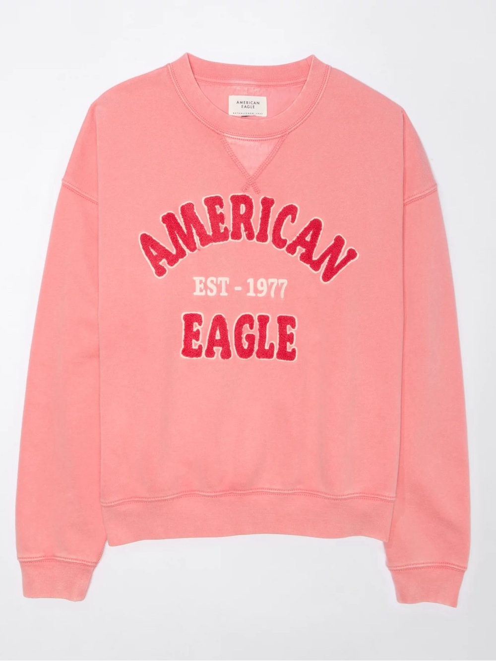 AMERICAN EAGLE OUTFITTERS | Crewneck Sweatshirt with Chenille Logo